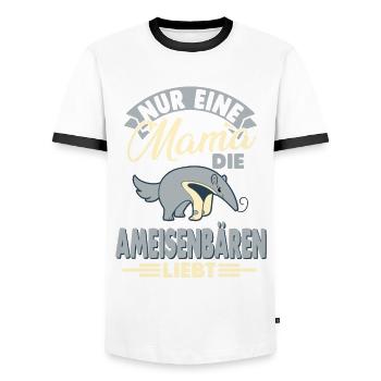 Ameisenbär Mama Mutter Muttertag Ameisenbär - Männer Kontrast-T-Shirt - Weiß/Schwarz - Vorne - AI Model Female 172 light (172cm) & AI Model Male 178 dark (178cm)
