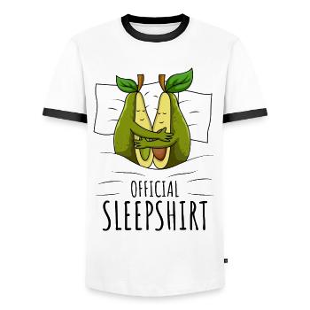 Avocat - T-shirt contrasté Homme - blanc/noir - Devant - AI Model Female 172 light (172cm) & AI Model Male 178 dark (178cm)