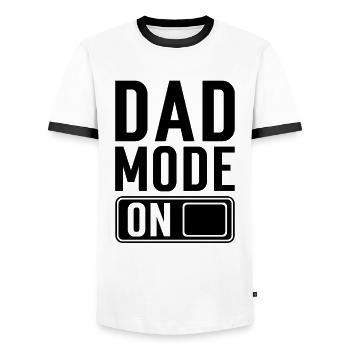 Father-to-be Father Gift Saying - Men's Ringer Shirt - white/black - Front - AI Model Female 172 light (172cm) & AI Model Male 178 dark (178cm)