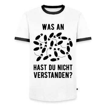 Was Am Tanzen Hast Du Nicht Verstanden Tänzer Tanz - Männer Kontrast-T-Shirt - Weiß/Schwarz - Vorne - AI Model Female 172 light (172cm) & AI Model Male 178 dark (178cm)