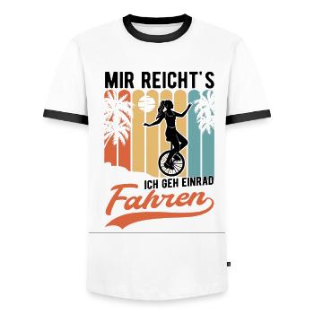 Mir reicht's Ich geh Einrad fahren Einradfahrer - Männer Kontrast-T-Shirt - Weiß/Schwarz - Vorne - AI Model Female 172 light (172cm) & AI Model Male 178 dark (178cm)