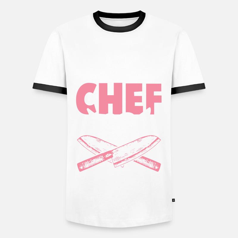 chef chef - Men's Ringer Shirt - white/black