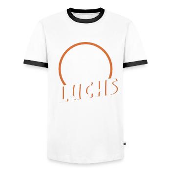 Luchs Flüsterin - Männer Kontrast-T-Shirt - Weiß/Schwarz - Vorne - AI Model Female 172 light (172cm) & AI Model Male 178 dark (178cm)