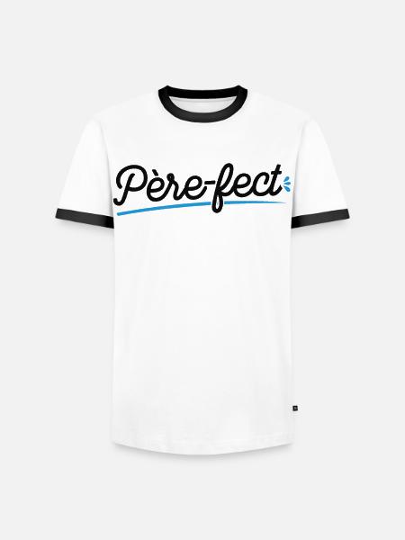 Je Suis Père-fect - T-shirt contrasté Homme - blanc/noir