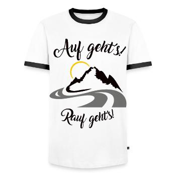 Motoradfahrer Geschenk mit Spruch - Männer Kontrast-T-Shirt - Weiß/Schwarz - Vorne - AI Model Female 172 light (172cm) & AI Model Male 178 dark (178cm)