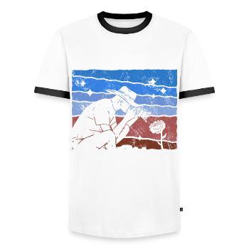 Photographer Photography Photographer - Men's Ringer Shirt - white/black - Front - AI Model Female 172 light (172cm) & AI Model Male 178 dark (178cm)
