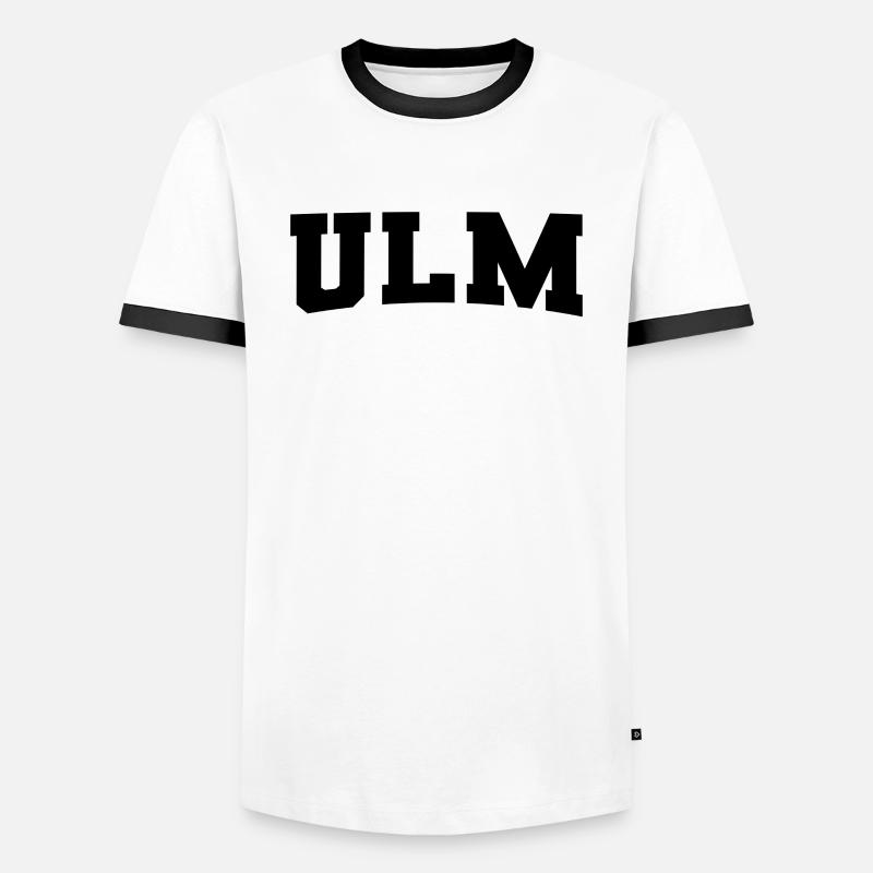 Ulm - Men's Ringer Shirt - white/black