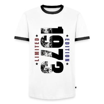 Grunge Birthday Limited Edition 1973 Naissance 1973 - T-shirt contrasté Homme - blanc/noir - Devant - AI Model Female 172 light (172cm) & AI Model Male 178 dark (178cm)