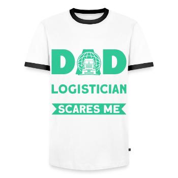 Logistiker Lager Logistik Geschenk - Männer Kontrast-T-Shirt - Weiß/Schwarz - Vorne - AI Model Female 172 light (172cm) & AI Model Male 178 dark (178cm)