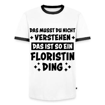 Floristin Beruf Lustige Spruch Floristik Geschenk - Männer Kontrast-T-Shirt - Weiß/Schwarz - Vorne - AI Model Female 172 light (172cm) & AI Model Male 178 dark (178cm)