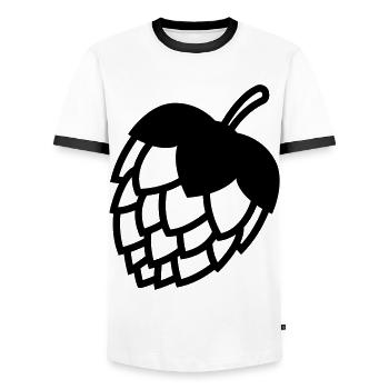 Tap beer icon - Men's Ringer Shirt - white/black - Front - AI Model Female 172 light (172cm) & AI Model Male 178 dark (178cm)