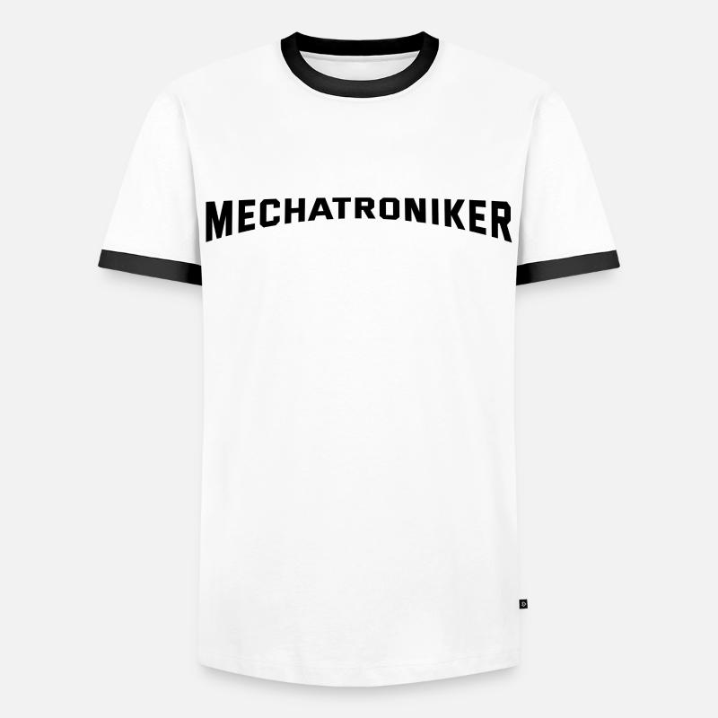 Mechatroniker - Männer Kontrast-T-Shirt - Weiß/Schwarz