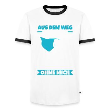 Bester Freund - Männer Kontrast-T-Shirt - Weiß/Schwarz - Vorne - AI Model Female 172 light (172cm) & AI Model Male 178 dark (178cm)