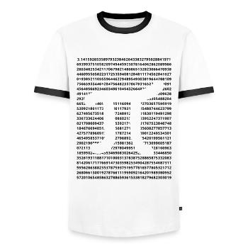 Pi mathe mathematik ingenieur physik nerd geek - T-shirt contrasté Homme - blanc/noir - Devant - AI Model Female 172 light (172cm) & AI Model Male 178 dark (178cm)