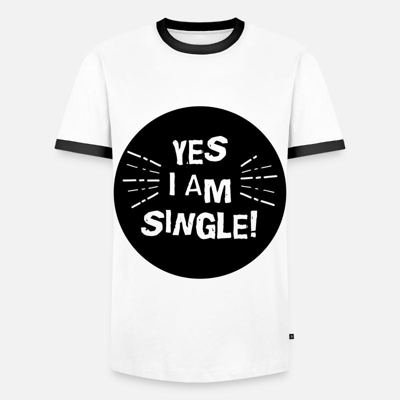 Single - Men's Ringer Shirt - white/black
