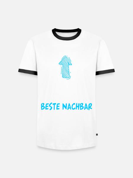 Bester Nachbar - Männer Kontrast-T-Shirt - Weiß/Schwarz
