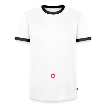 Foi-Espérance-Amour-Conception Pour les Chrétiens et - T-shirt contrasté Homme - blanc/noir - Devant - AI Model Female 172 light (172cm) & AI Model Male 178 dark (178cm)
