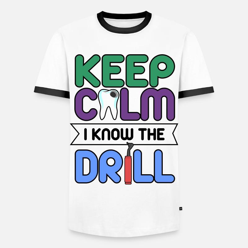 Keep calm Dentist - Men's Ringer Shirt - white/black