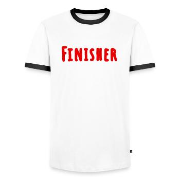 Alpenüberquerung Finisher Alpen Wandern - Männer Kontrast-T-Shirt - Weiß/Schwarz - Vorne - AI Model Female 172 light (172cm) & AI Model Male 178 dark (178cm)
