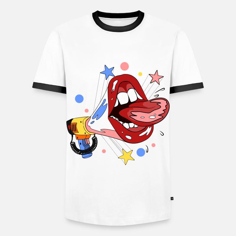 Pop Art - Men's Ringer Shirt - white/black
