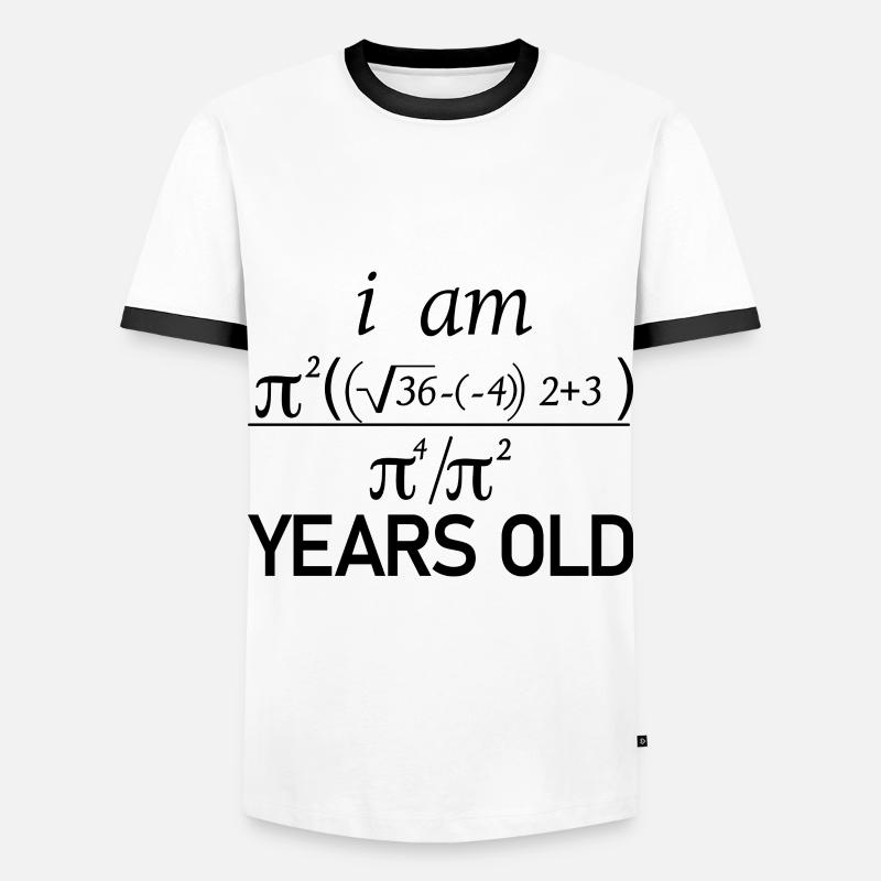 Math Age Formula - Men's Ringer Shirt - white/black