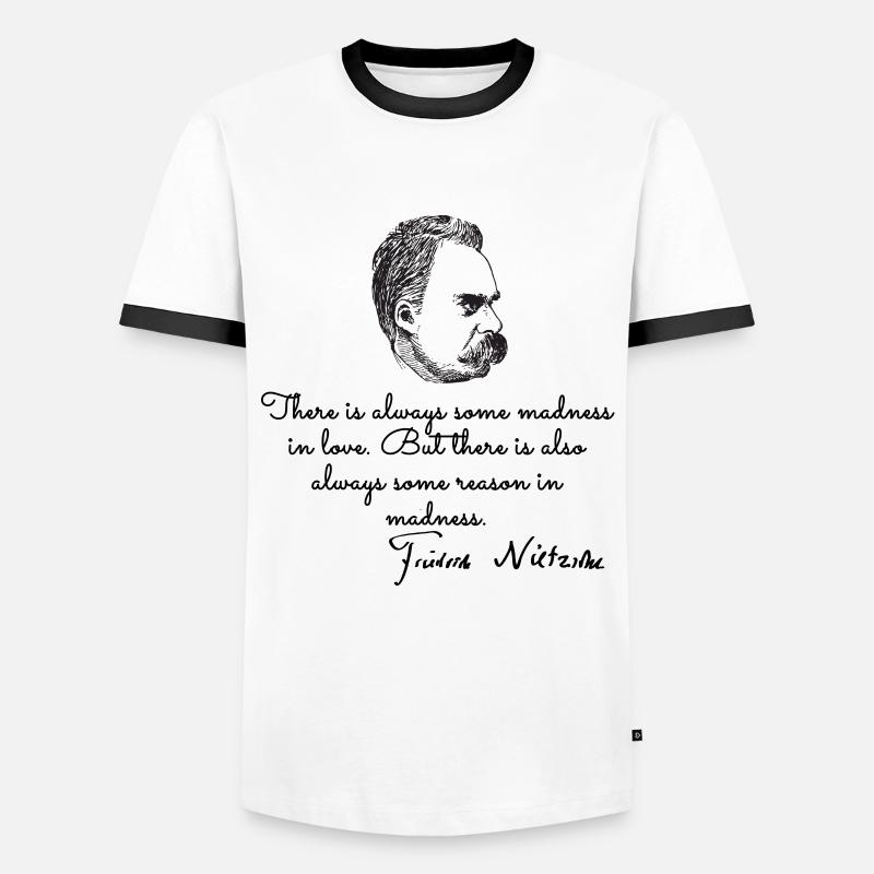Nietzsche philosopher - Männer Kontrast-T-Shirt - Weiß/Schwarz