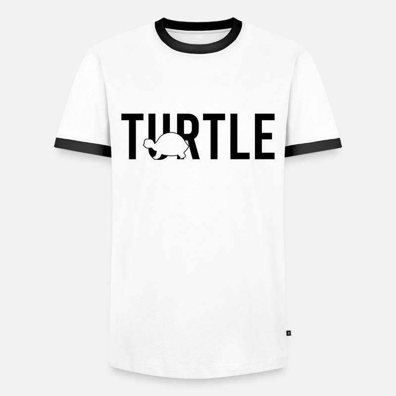 Turtle turtle - Men's Ringer Shirt - white/black