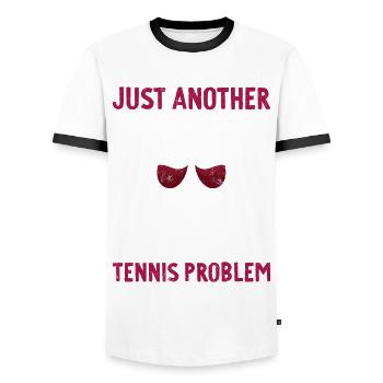 Just Another Wine Drinker - Männer Kontrast-T-Shirt - Weiß/Schwarz - Vorne - AI Model Female 172 light (172cm) & AI Model Male 178 dark (178cm)