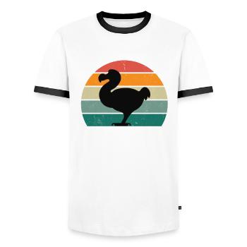 Dodos Dodobird Extinct bird forgot dodo - Men's Ringer Shirt - white/black - Front - AI Model Female 172 light (172cm) & AI Model Male 178 dark (178cm)