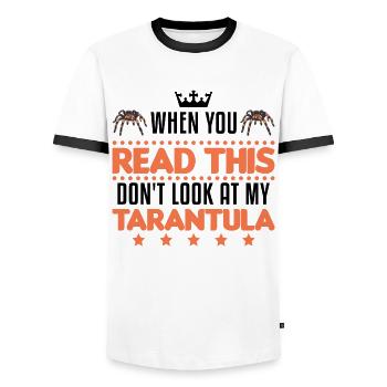Tarantula Spider Tarantula - Men's Ringer Shirt - white/black - Front - AI Model Female 172 light (172cm) & AI Model Male 178 dark (178cm)