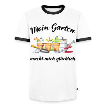 Garten Spruch Gärtner Hobbygärtner Geschenkidee - Männer Kontrast-T-Shirt - Weiß/Schwarz - Vorne - AI Model Female 172 light (172cm) & AI Model Male 178 dark (178cm)