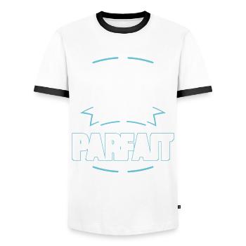 Tonton, idée cadeau citation humour famille drôle - T-shirt contrasté Homme - blanc/noir - Devant - AI Model Female 172 light (172cm) & AI Model Male 178 dark (178cm)