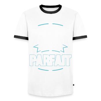 Papy idée cadeau grand père humour citation humour - T-shirt contrasté Homme - blanc/noir - Devant - AI Model Female 172 light (172cm) & AI Model Male 178 dark (178cm)