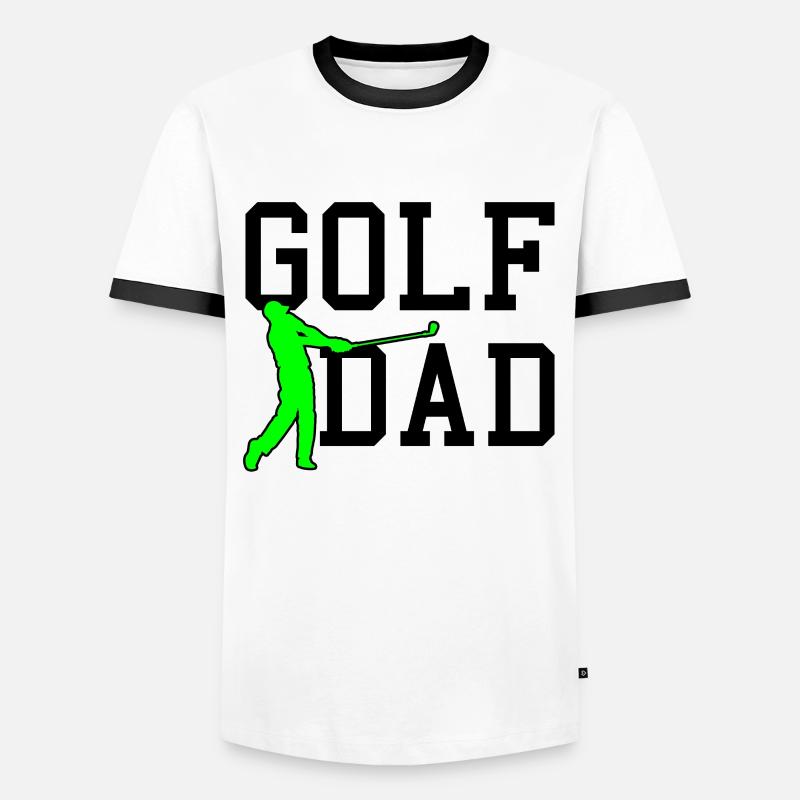 golf dad - Männer Kontrast-T-Shirt - Weiß/Schwarz