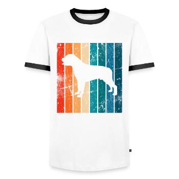 Rottweiler dog lover Retro vintage Gift idea - Männer Kontrast-T-Shirt - Weiß/Schwarz - Vorne - AI Model Female 172 light (172cm) & AI Model Male 178 dark (178cm)