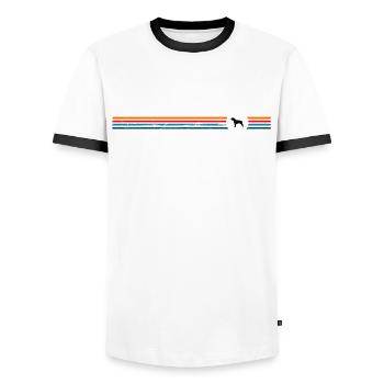 Rottweiler dog lover Retro vintage Gift idea - Männer Kontrast-T-Shirt - Weiß/Schwarz - Vorne - AI Model Female 172 light (172cm) & AI Model Male 178 dark (178cm)