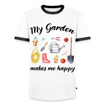 Garten Spruch Gärtner Hobbygärtner Geschenkidee - Männer Kontrast-T-Shirt - Weiß/Schwarz - Vorne - AI Model Female 172 light (172cm) & AI Model Male 178 dark (178cm)