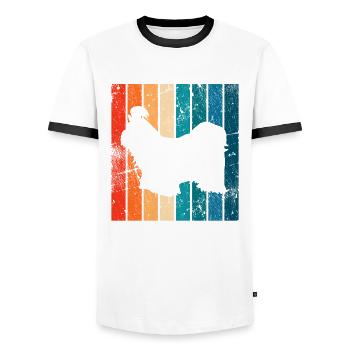 Shih Tzu dog lover Retro vintage Gift idea - Men's Ringer Shirt - white/black - Front - AI Model Female 172 light (172cm) & AI Model Male 178 dark (178cm)