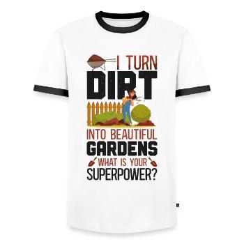 Landscaper Landscaping Landscape - Men's Ringer Shirt - white/black - Front - AI Model Female 172 light (172cm) & AI Model Male 178 dark (178cm)