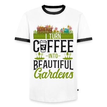 Landscaper Landscaping Landscape - Men's Ringer Shirt - white/black - Front - AI Model Female 172 light (172cm) & AI Model Male 178 dark (178cm)