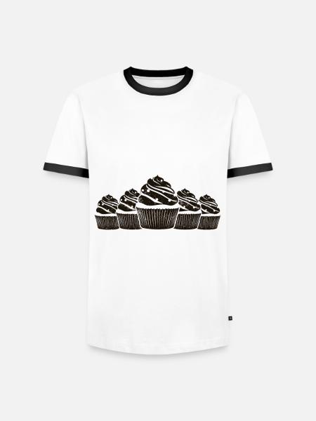 Cupcakes Because Drugs - Männer Kontrast-T-Shirt - Weiß/Schwarz
