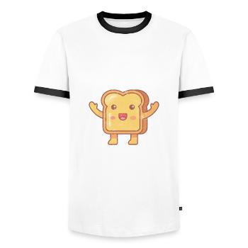 Cinnamon Toasts Is All That I Need - Men's Ringer Shirt - white/black - Front - AI Model Female 172 light (172cm) & AI Model Male 178 dark (178cm)
