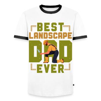Landscaper Landscaping Landscape - Männer Kontrast-T-Shirt - Weiß/Schwarz - Vorne - AI Model Female 172 light (172cm) & AI Model Male 178 dark (178cm)