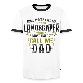 Landscaper Landscaping Landscape - Männer Kontrast-T-Shirt - Weiß/Schwarz - Vorne - AI Model Female 172 light (172cm) & AI Model Male 178 dark (178cm)