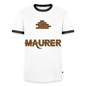 Bester Maurer der Welt - Männer Kontrast-T-Shirt - Weiß/Schwarz - Vorne - AI Model Female 172 light (172cm) & AI Model Male 178 dark (178cm)