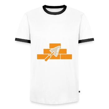 Studieren kann jeder Maurer werden nur die Besten - Männer Kontrast-T-Shirt - Weiß/Schwarz - Vorne - AI Model Female 172 light (172cm) & AI Model Male 178 dark (178cm)
