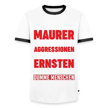 Maurer Lustiger Spruch - Männer Kontrast-T-Shirt - Weiß/Schwarz - Vorne - AI Model Female 172 light (172cm) & AI Model Male 178 dark (178cm)
