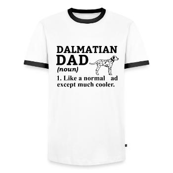 Dalmatian Dog GiftFor Dalmatian Owners - Men's Ringer Shirt - white/black - Front - AI Model Female 172 light (172cm) & AI Model Male 178 dark (178cm)