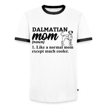 Dalmatian Dog GiftFor Dalmatian Owners - Men's Ringer Shirt - white/black - Front - AI Model Female 172 light (172cm) & AI Model Male 178 dark (178cm)