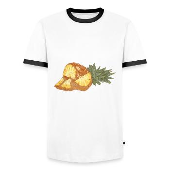 There Is Always Time For Fruit Salad - Männer Kontrast-T-Shirt - Weiß/Schwarz - Vorne - AI Model Female 172 light (172cm) & AI Model Male 178 dark (178cm)
